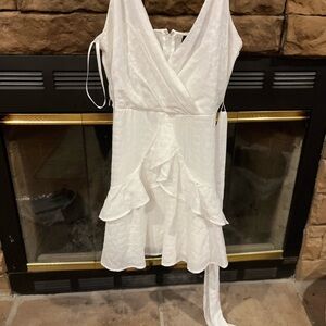 Trixxi Asymmetrical White Dress